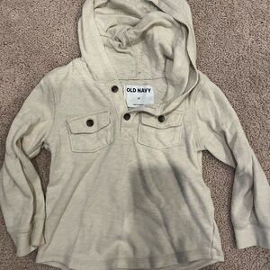 Old navy cream double pocket Henley